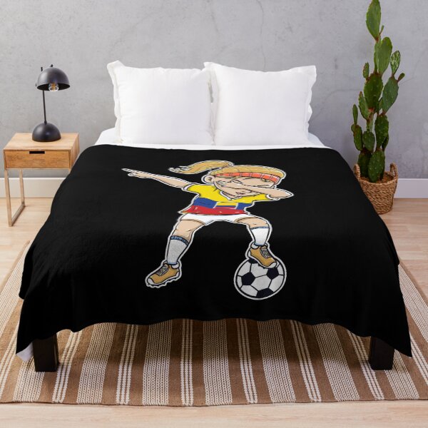 Item preview, Dabbing Soccer Player Funny Colombia Fan T-Shirt girl designed and sold by Pummli.
