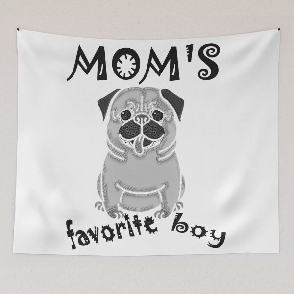 Item preview, Pug- Mom's Favorite Boy designed and sold by TeesFashion.