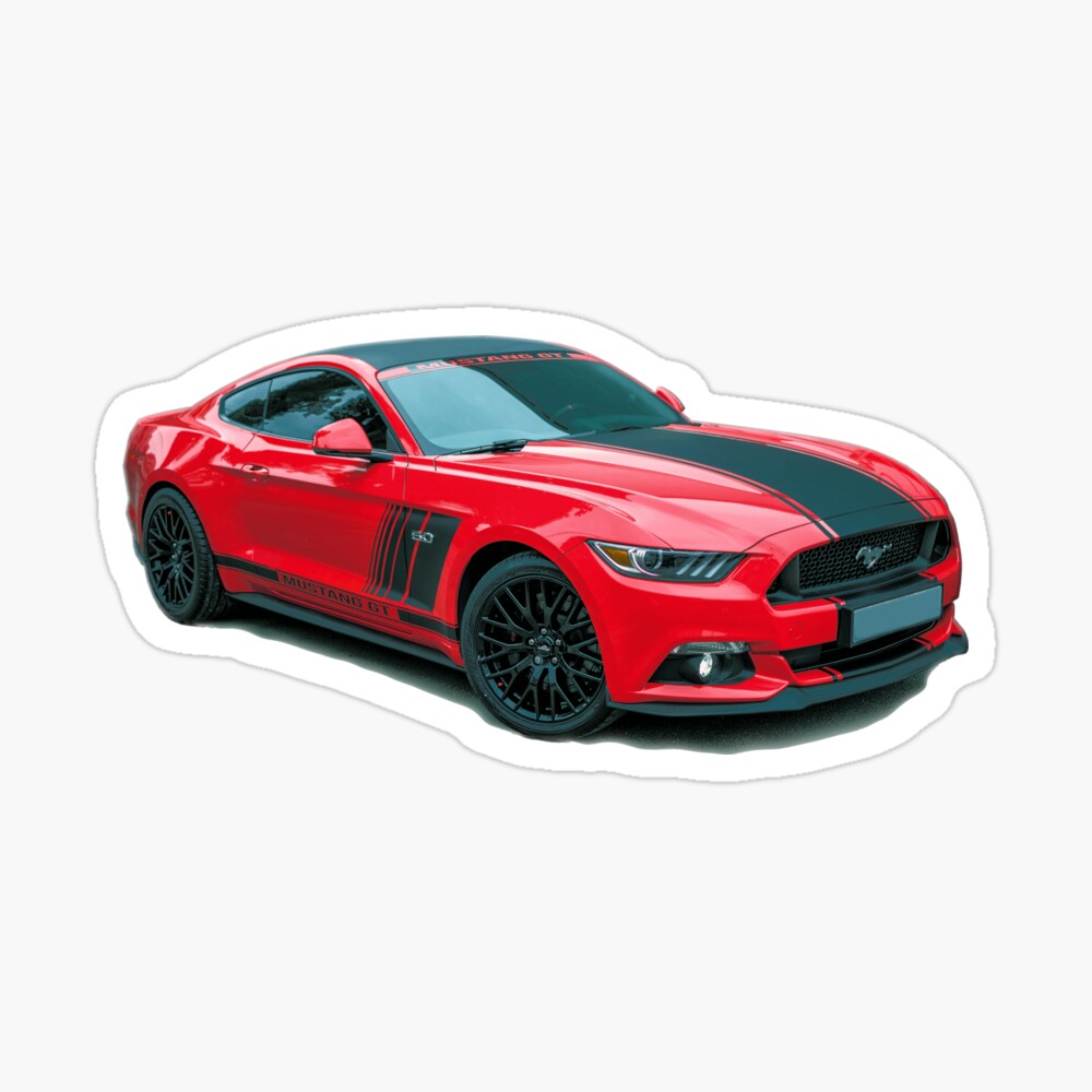Ford Mustang red and black" Poster for by babidi34 | Redbubble