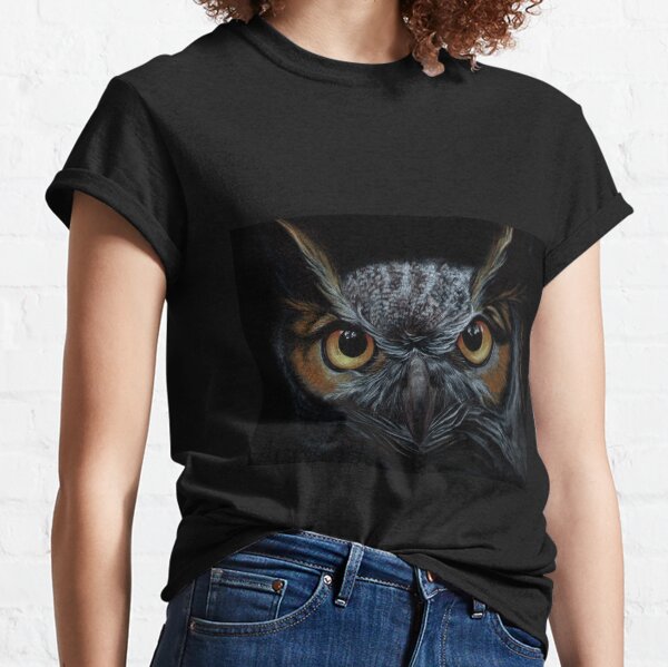 Great Horned Owl Portrait Classic T-Shirt