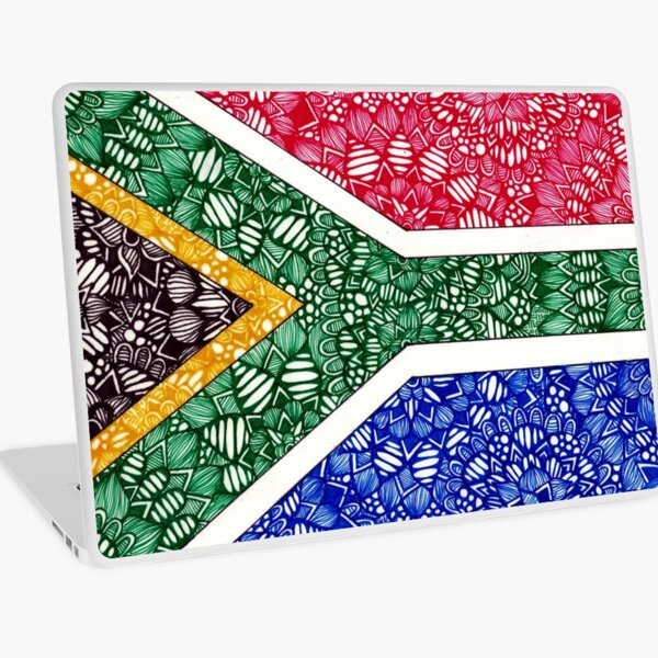 South African Flag Zentangle Laptop Skin