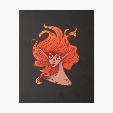"Fire Genasi - D&D Genasi Girls" Art Board Print for Sale by