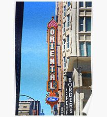 Oriental Theater with "Sponge Painting" Effect Poster