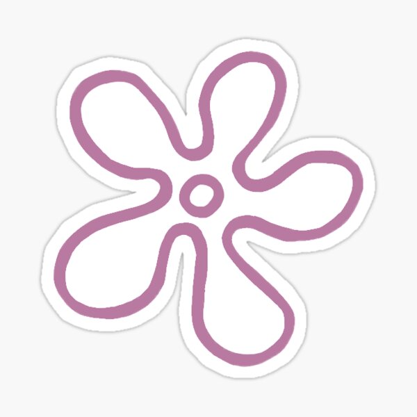 Spongebob Flower Pink Sticker For Sale By Macarbonell Redbubble 0869