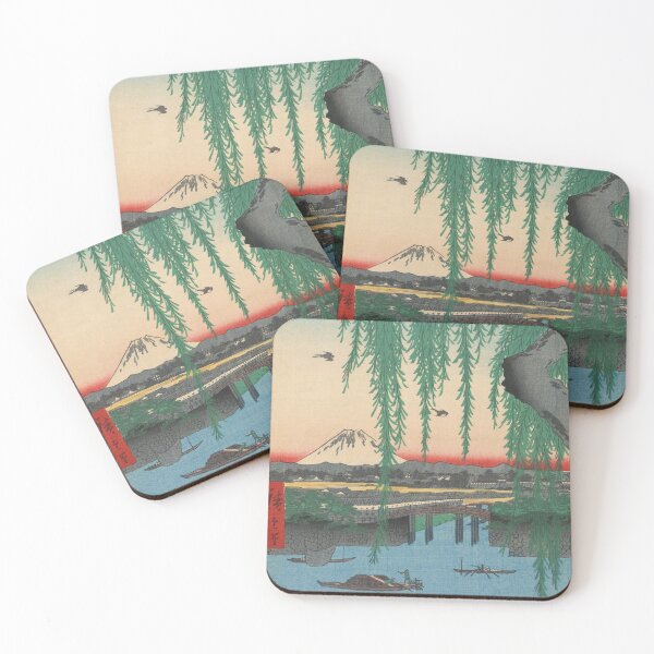 Item preview, Mount Fuji from Yatsumi Bridge Ukiyo-e Japanese Art designed and sold by VintageArchive.