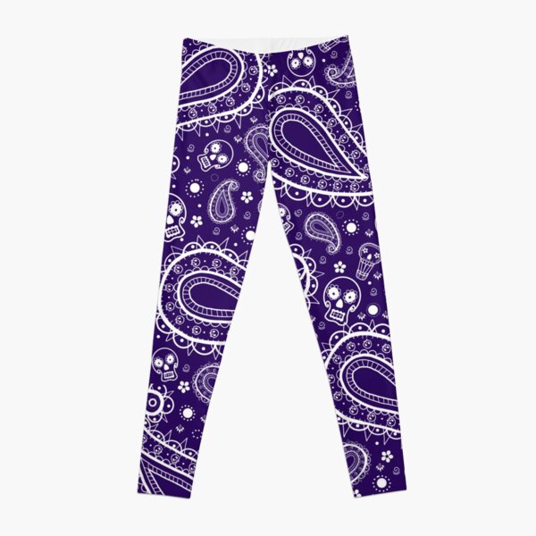 purple skull leggings