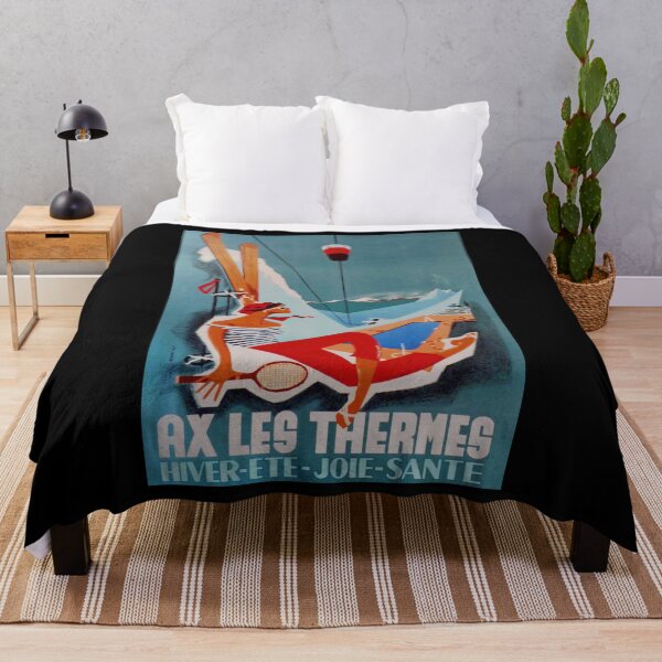 Item preview, Ax Les Thermes retro poster designed and sold by CorasPosters.