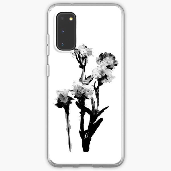 Monochrome flower painting Samsung Galaxy Soft Case