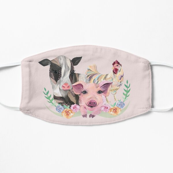 Farm Animal Rescue Love Flat Mask