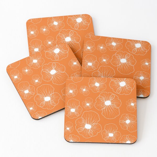 Item preview, Flower Pansies Pattern Orange designed and sold by ranadigipaint.