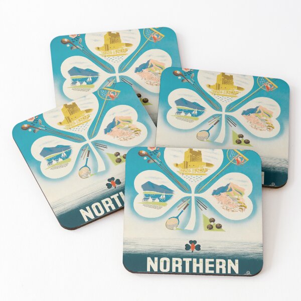 Item preview, Northern Ireland retro poster designed and sold by CorasPosters.