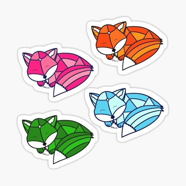 20 Cute Animals Stained Glass Stickers Graphic by amofloride