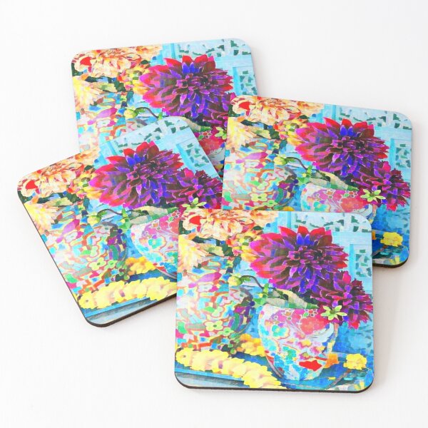 Item preview, flowers in a colourful vase designed and sold by coolkatia.