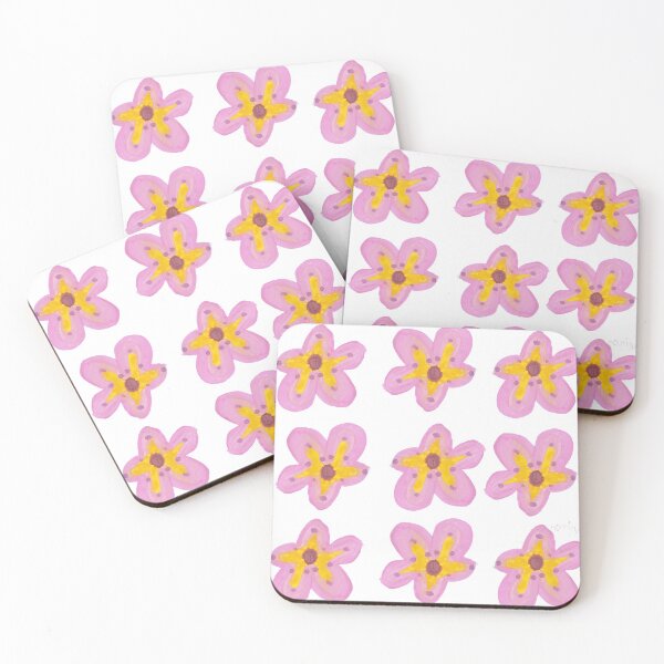 Item preview, Pink and yellow flowers designed and sold by MomoArtFairy.