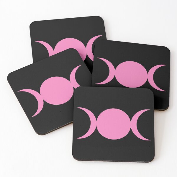 Item preview, Triple Moon Symbol, feminine energy, enchantment, fertility, wisdom, and power-Pink designed and sold by BLACKSUN-SHOP.