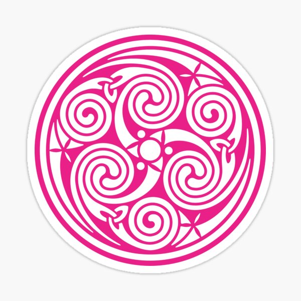 Celtic Spiral - Pink Sticker