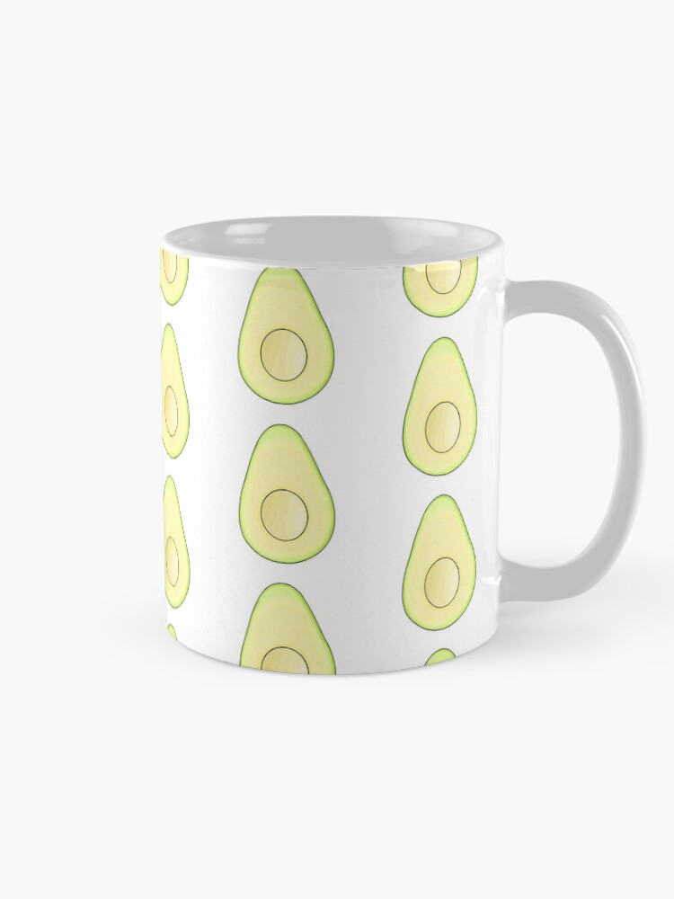 Thumbnail 3 of 6, Coffee Mug, Avocado designed and sold by DrawingBasic.