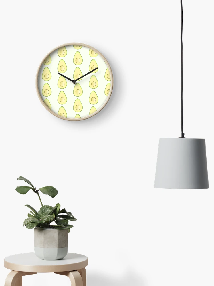 Thumbnail 2 of 4, Clock, Avocado designed and sold by DrawingBasic.