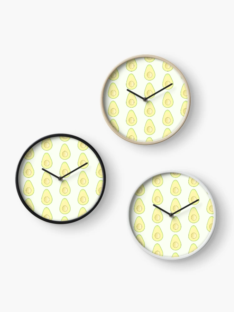 Thumbnail 3 of 4, Clock, Avocado designed and sold by DrawingBasic.