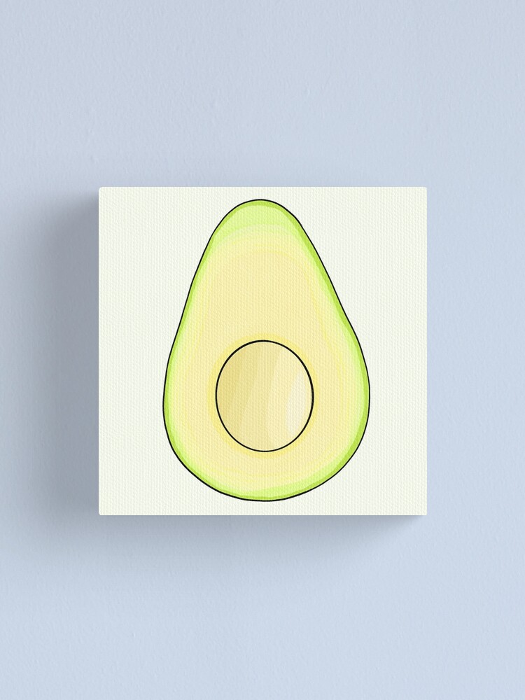 Thumbnail 1 of 3, Canvas Print, Avocado designed and sold by DrawingBasic.