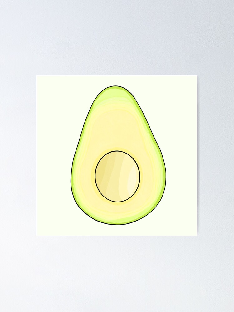 Thumbnail 1 of 3, Poster, Avocado designed and sold by DrawingBasic.