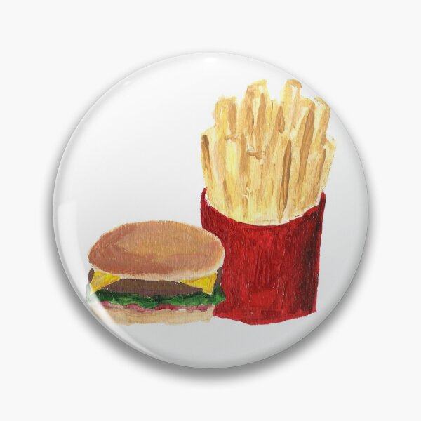 Item preview, Burger and Fries - Acrylic Painting designed and sold by pixelmist.