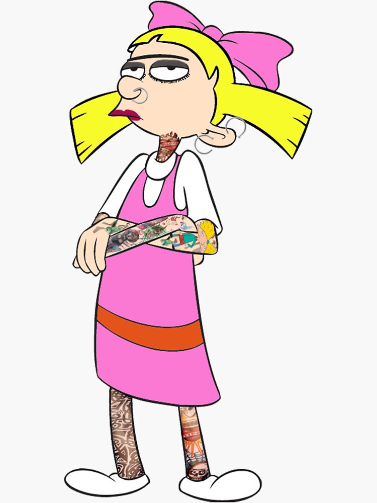 Helga G Pataki With Tattoos Sticker By Projectmayhem Redbubble 0662