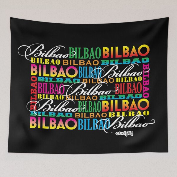 Item preview, Bilbao Spain Script Famous Lovely Day Design designed and sold by Lovely Day.
