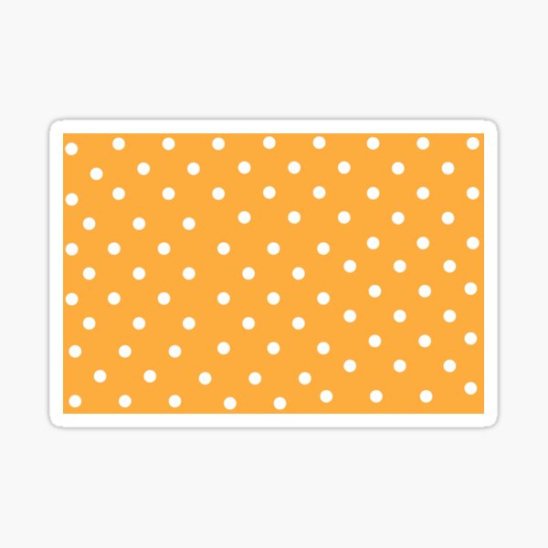 White Polka Dots On Saffron Yellow Sticker For Sale By Travelshots Redbubble 0450