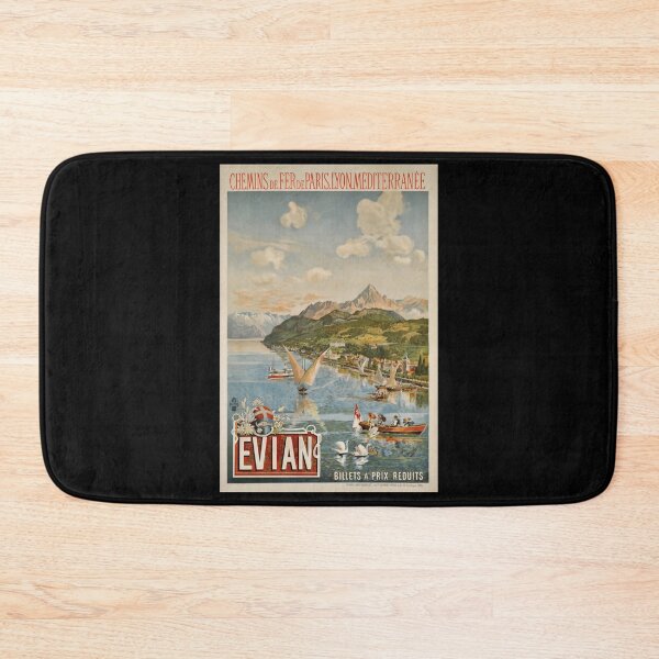 Item preview, PLM Evian retro poster designed and sold by CorasPosters.