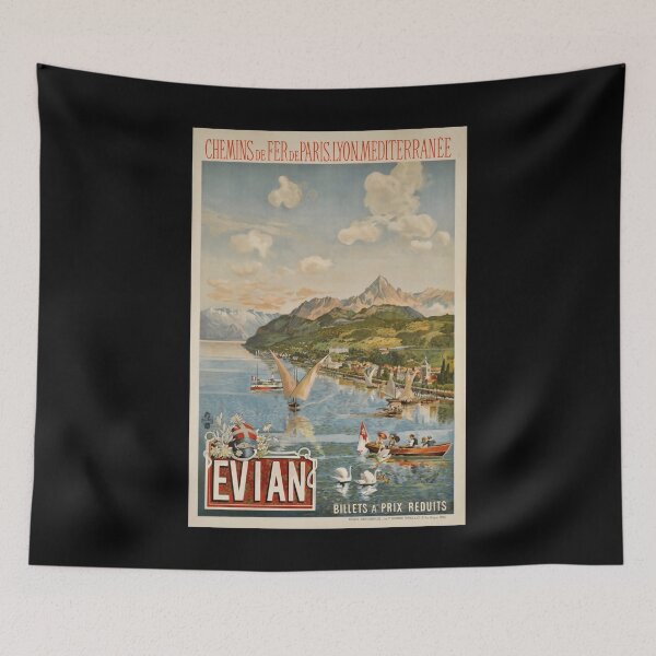 Item preview, PLM Evian retro poster designed and sold by CorasPosters.