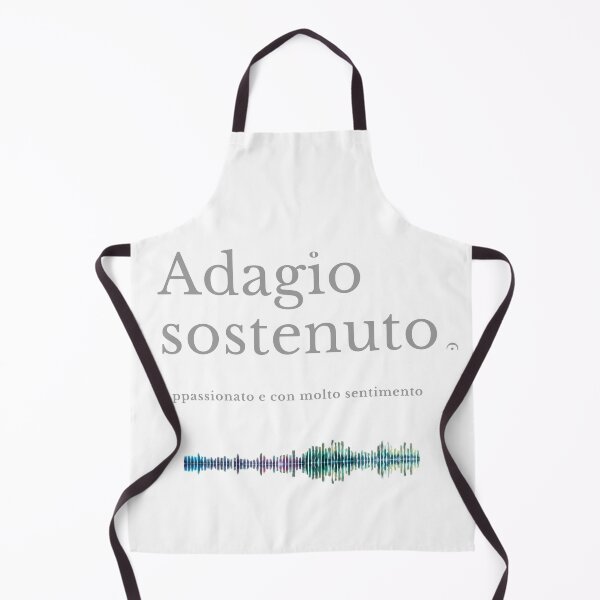 Item preview, Adagio sostenuto sound waves music tempo mark designed and sold by Rockomusic.