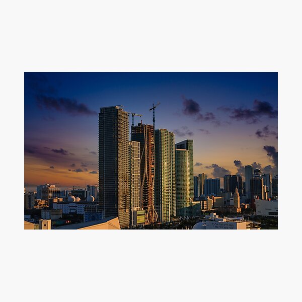 Item preview, Hotels and New Towers at Sunset designed and sold by dbvirago.