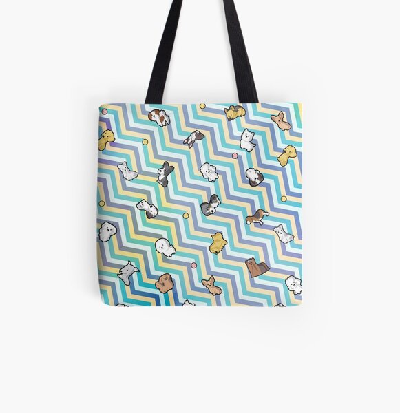 Puppy Party All Over Print Tote Bag