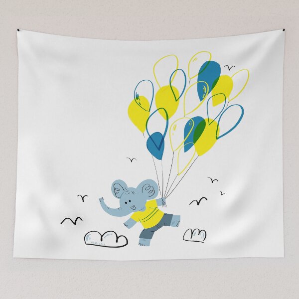 Item preview, Baby Elephant with Baloons designed and sold by Maria Arum.