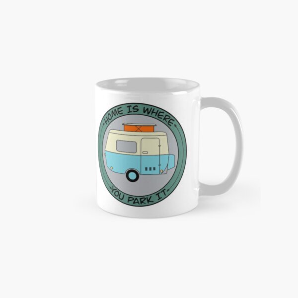 Farm House camping mugs - Happy Camper - Explore More - Wanderlust -  ceramic coffee mug with coaster / lid - gift idea