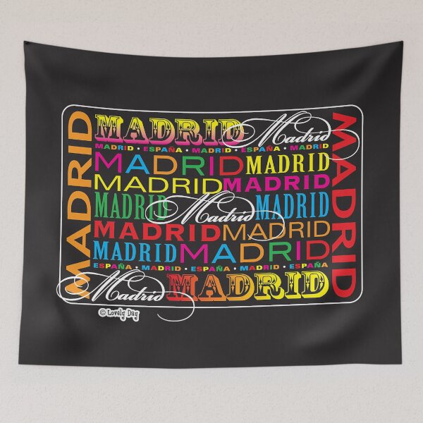Item preview, Madrid Spain Script Famous Lovely Day Design designed and sold by Lovely Day.