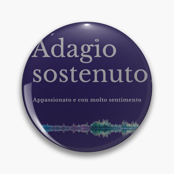 Item preview, Adagio sostenuto sound waves music tempo mark designed and sold by Rockomusic.
