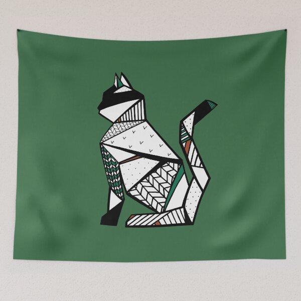 Item preview, Cat with geometric patterns designed and sold by TTAndersson-Art.