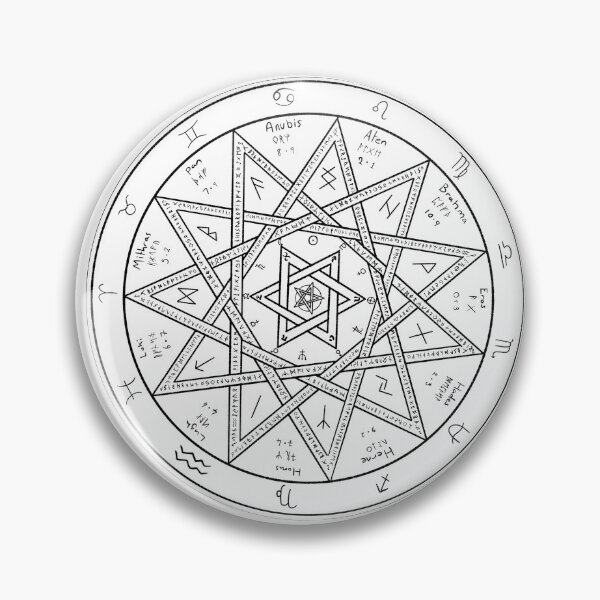 Item preview, black Runic pentagram designed and sold by Atieanna.