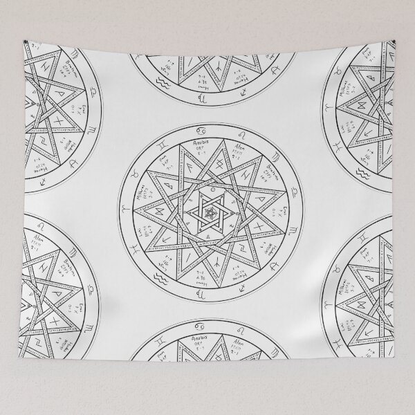 Item preview, black Runic pentagram designed and sold by Atieanna.
