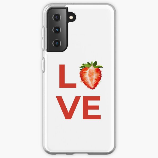 Love Strawberry Fruit Half Samsung Galaxy Soft Case