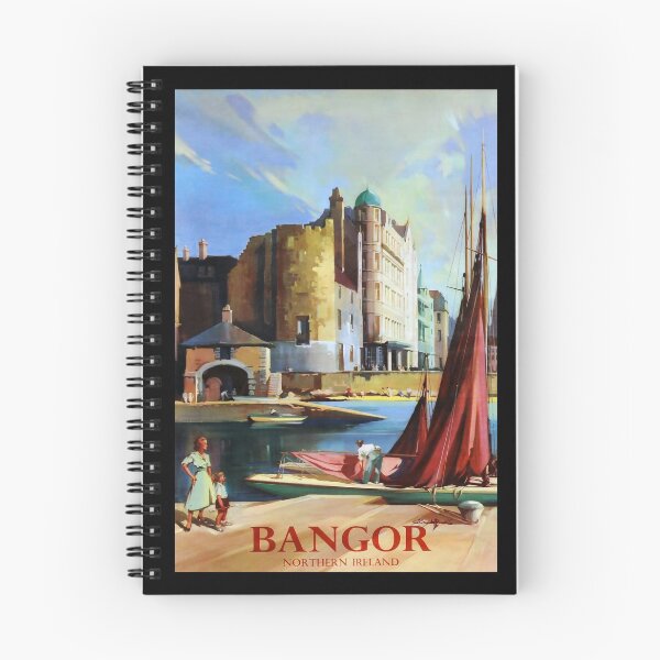 Item preview, Bangor Northern Ireland retro poster designed and sold by CorasPosters.