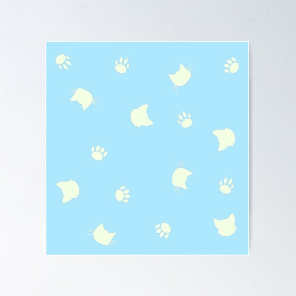 Item preview, Raining Cats N' Dogs - Blue x Yellow designed and sold by Kal Frenzel.
