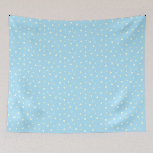 Item preview, Raining Cats N' Dogs - Blue x Yellow designed and sold by Kal Frenzel.