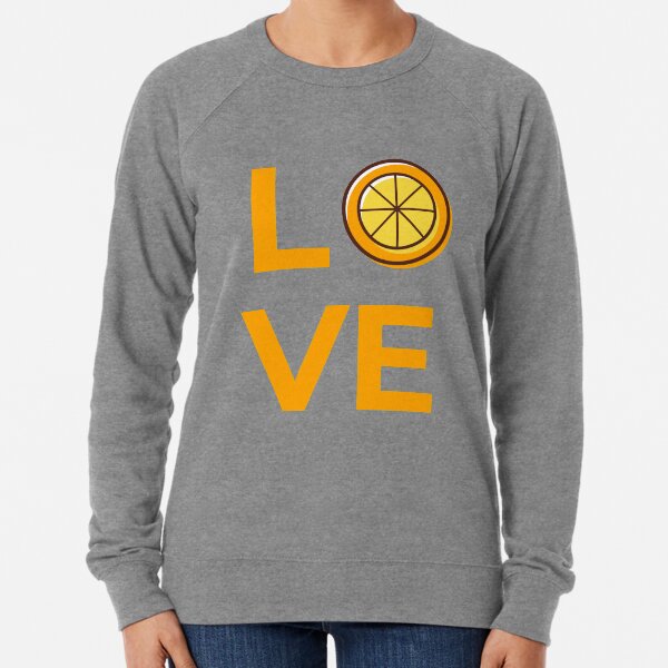 Love Orange Fruit Slice Lightweight Sweatshirt