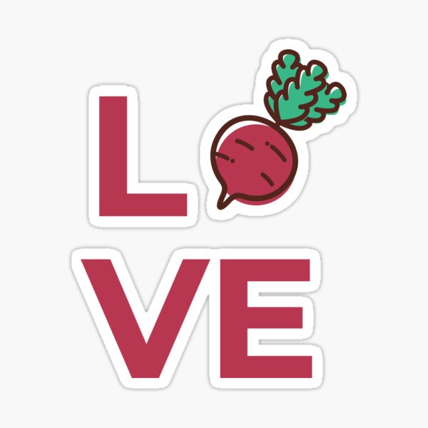 Love Beetroot Vegetable Sticker