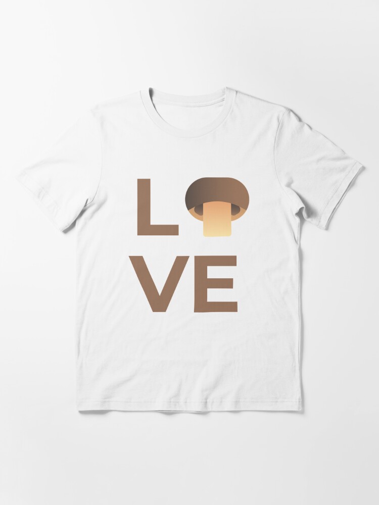 Alternate view of Love Mushroom Vegetable Half Essential T-Shirt