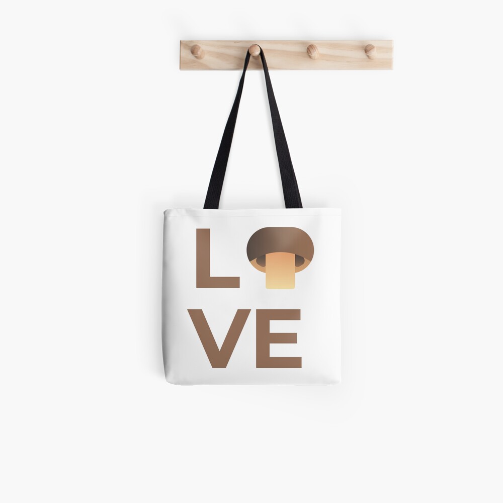 Love Mushroom Vegetable Half Tote Bag