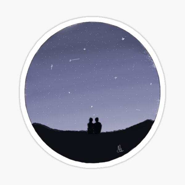 Lovers under the stars Sticker